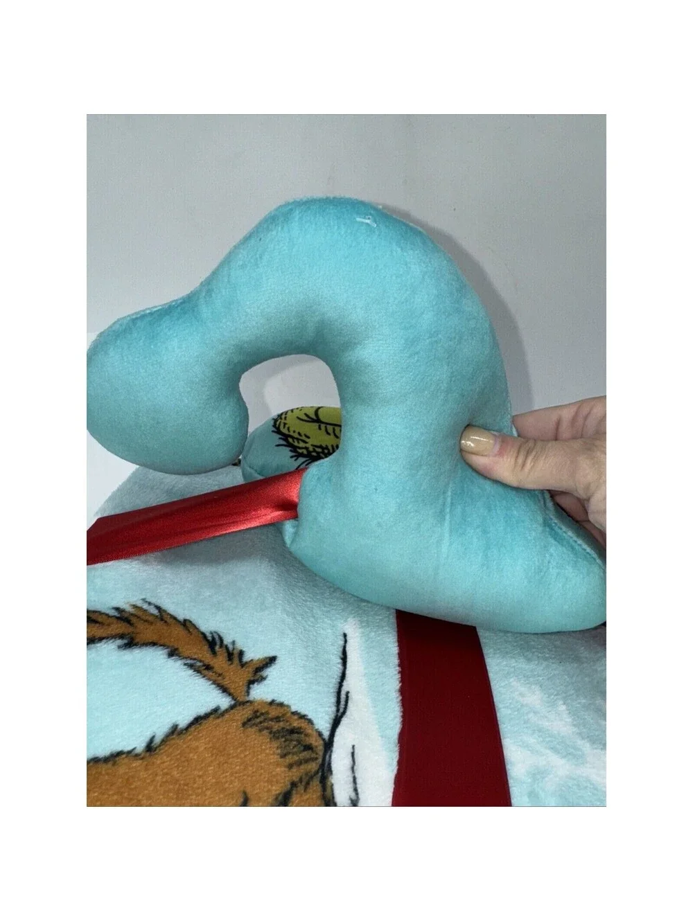 RARE NEW Dr. Seuss The Grinch Max Pillow Fleece Throw Blanket SET 40x50